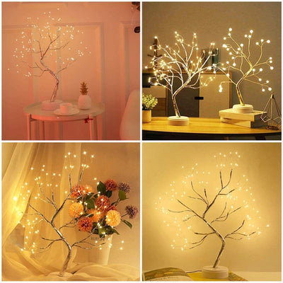 LED Night Light Mini Christmas Tree Copper Wire