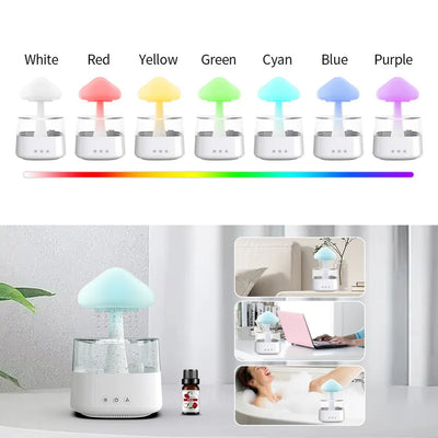 Mushroom Rain Air Humidifier Electric Aroma Diffuser Rain Cloud Smell