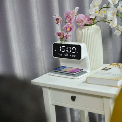 Creative 3 In 1 Bedside Lamp Wireless Charging