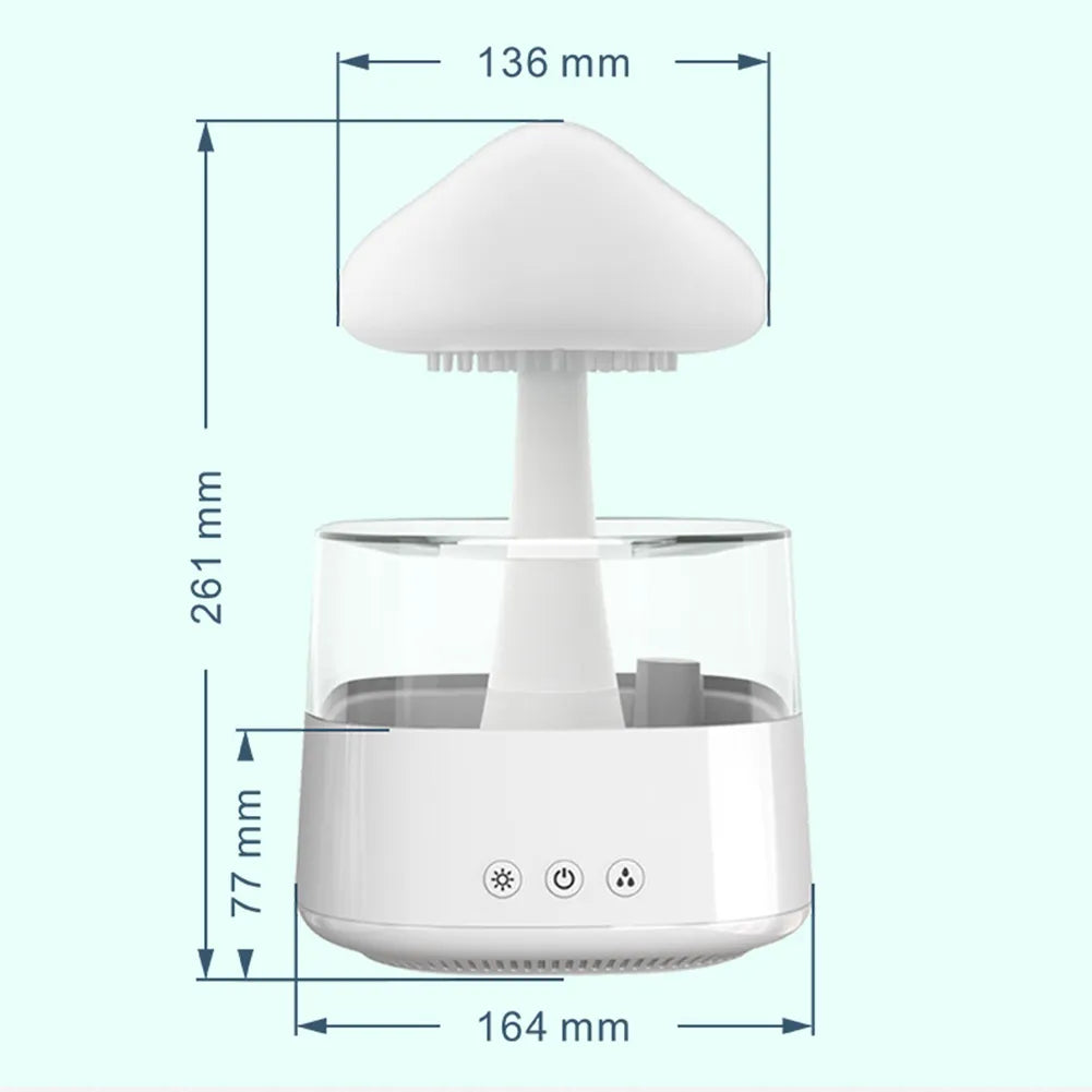 Mushroom Rain Air Humidifier Electric Aroma Diffuser Rain Cloud Smell