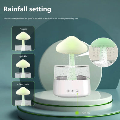 Mushroom Rain Air Humidifier Electric Aroma Diffuser Rain Cloud Smell