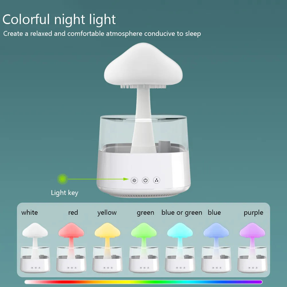 Mushroom Rain Air Humidifier Electric Aroma Diffuser Rain Cloud Smell