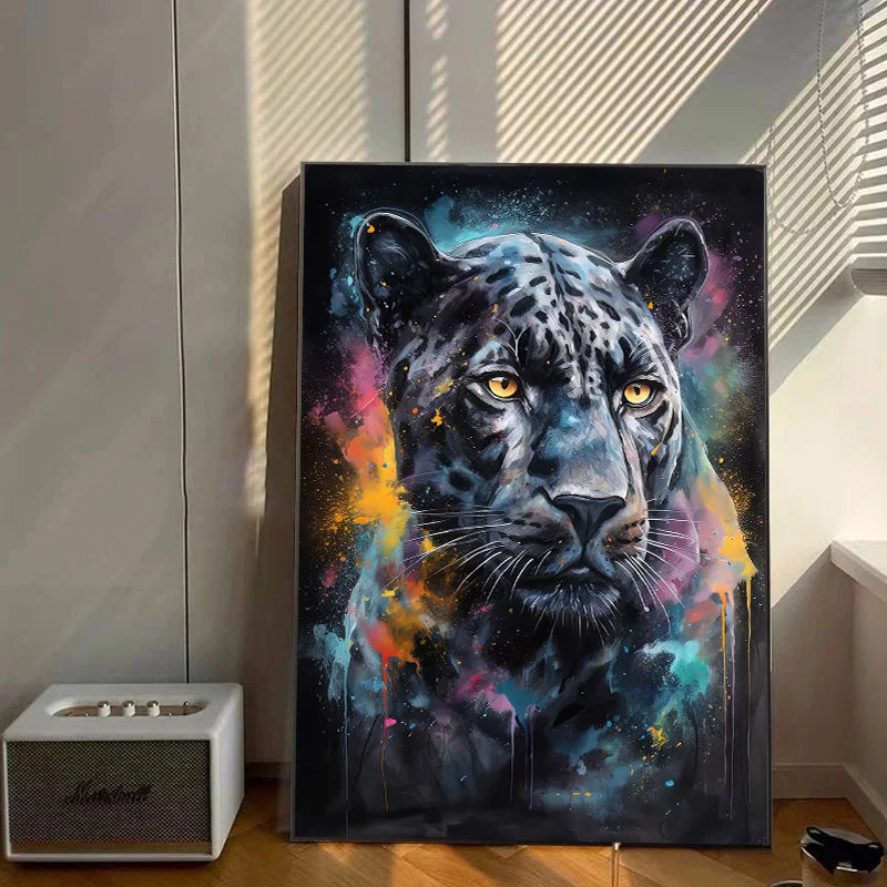 Lion Tiger Animal Portrait Poster Monkey Giraffe Canvas Painting