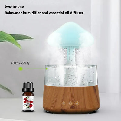 Mushroom Rain Air Humidifier Electric Aroma Diffuser Rain Cloud Smell